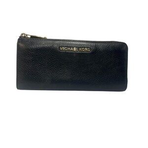 Michael Kors Zip Around Leather Wallet - Black